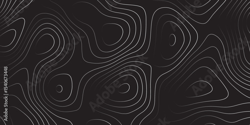  Landscape geodesy topography map background. black white  illuminated topographic lines on transparent background. Line texture pattern
