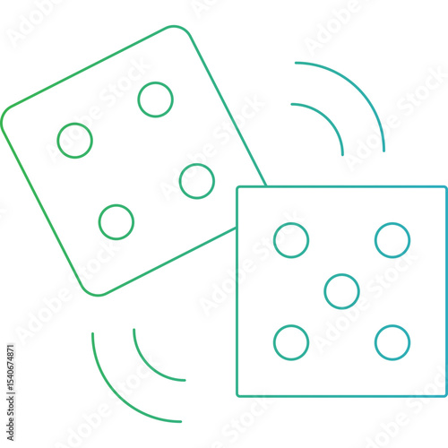 Dice icon single icon vector illustration