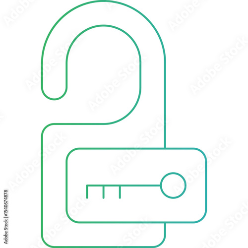 Door hanger icon 1 single icon vector illustration