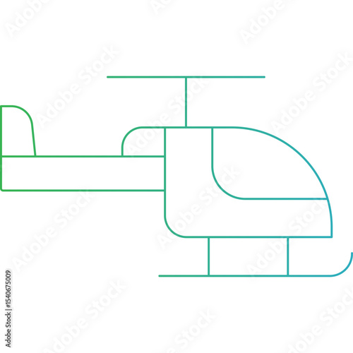 Helicopter icon single icon vector illustration