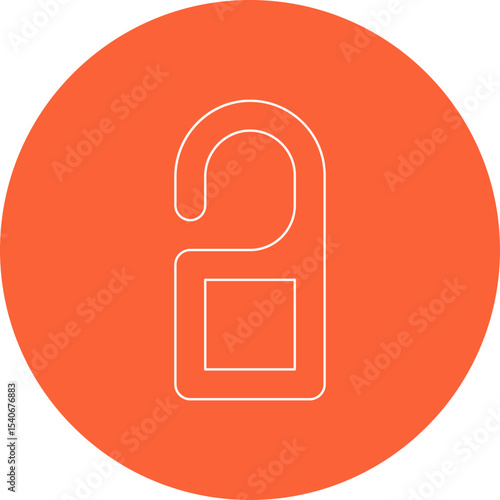 Door hanger icon single icon vector illustration
