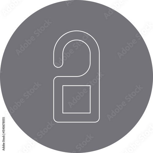Door hanger icon single icon vector illustration