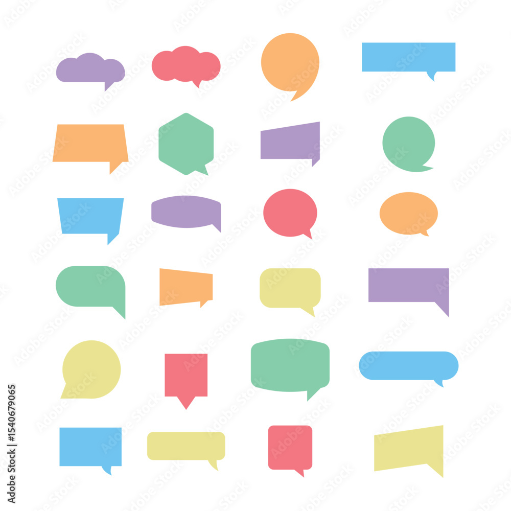 Speech Bubble Icon Set Vector Design. Speech Bubble Icon Set Vector Design.