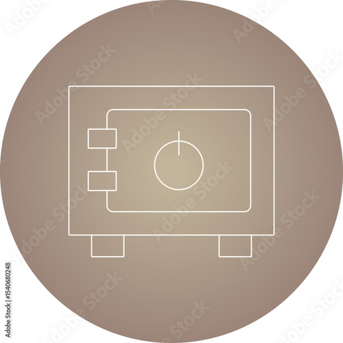 Safe box icon single icon vector illustration
