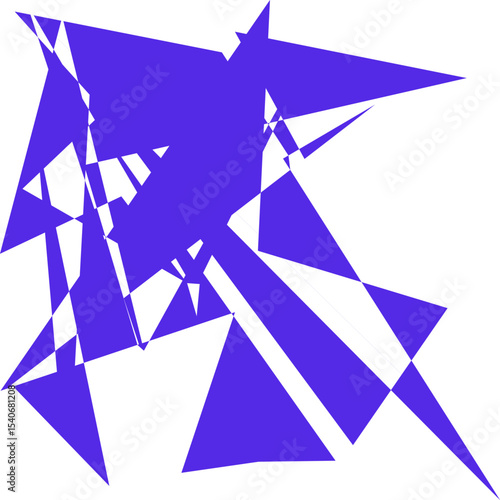 Abstract pattern of blue polygons and triangles. Random geometric pattern. Vector background. 
