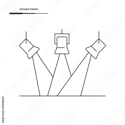 Stage Light Icon Vector Design. 