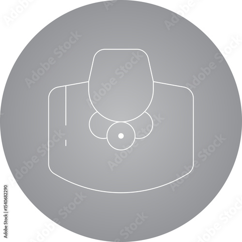 Necklace icon single icon vector illustration