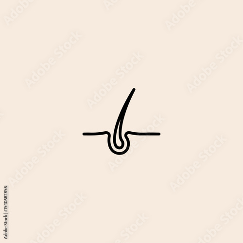Hair icon flat vector design. 