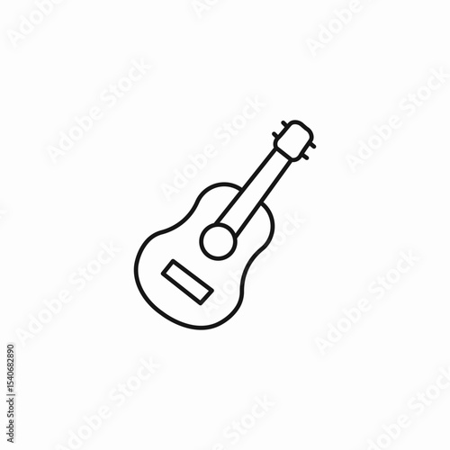 acoustic guitar. icon sign vector