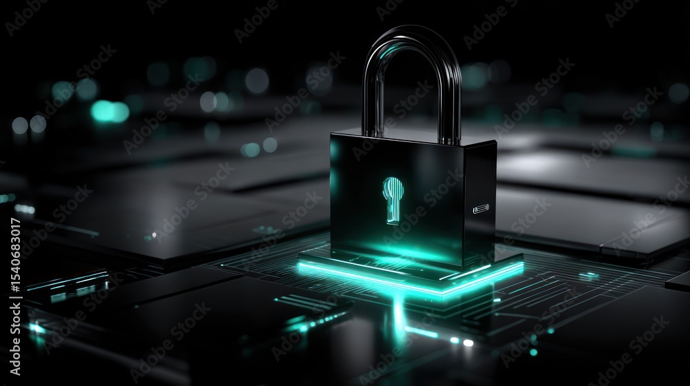 Secure digital lock on circuit board Secure digital lock on circuit board