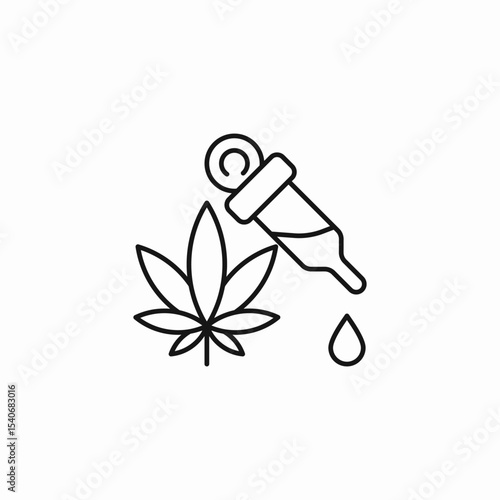 cannabis oil dropper icon sign vector