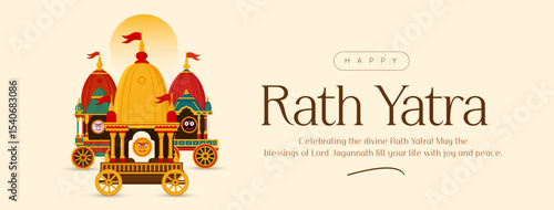 Illustration of the Rath Yatra festival celebrating Lord Jagannath’s chariot procession. Ideal for spiritual artwork, Indian religious posters, festival banners, and social media graphics