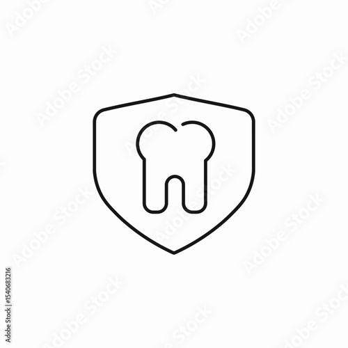 dental protection shield icon sign vector