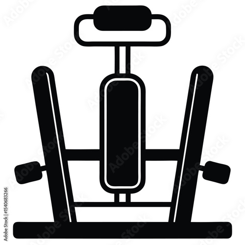 Leg press machine isolated on white background for exercise and fitness