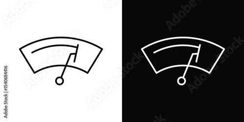 car windscreen icon design. simple stroke line vector icon set