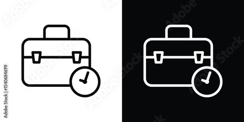 Work experience icon design. simple stroke line vector icon set