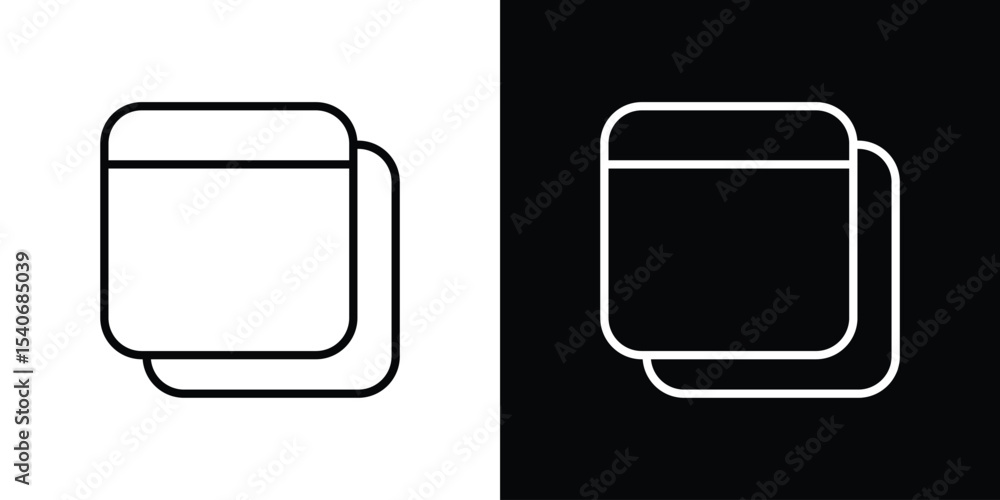 Window Restore icon design. simple stroke line vector icon set