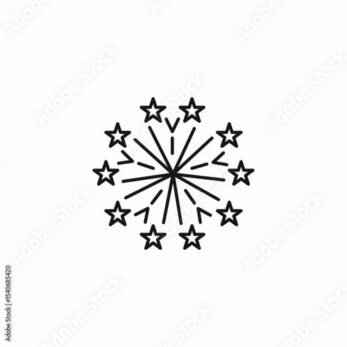 star burst fireworks icon sign vector