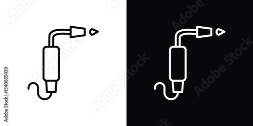Welding icon design. simple stroke line vector icon set