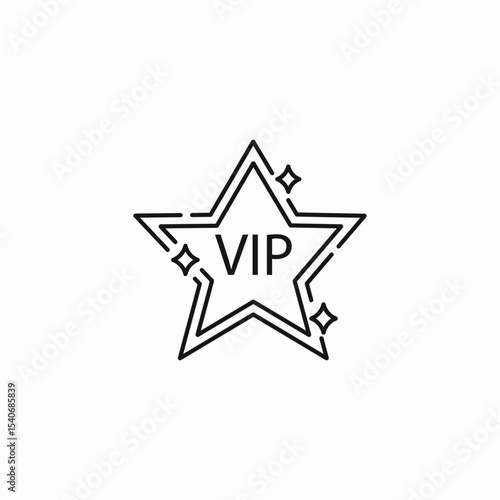 very important person star icon sign vector