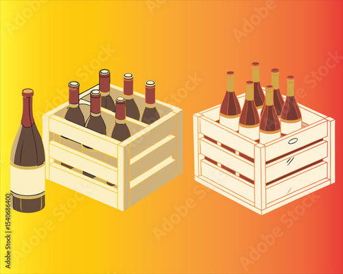 Elegant pink wine setup with roses, blank label, watercolor backdrop.

