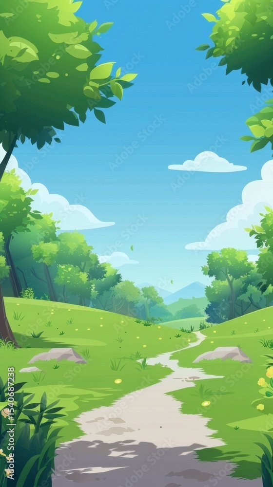 Fototapeta premium A Winding Path Through a Lush Forest