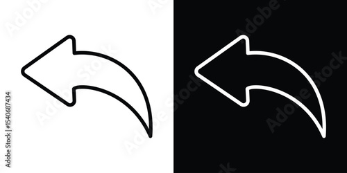Free Download Undo icon design. simple stroke line vector icon set - GFXLoad