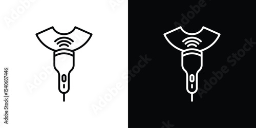 Ultrasound icon design. simple stroke line vector icon set
