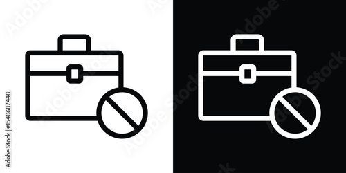 Unemployment icon design. simple stroke line vector icon set