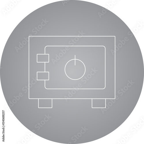 Safe box icon single icon vector illustration
