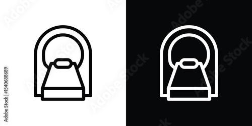 Tomography icon design. simple stroke line vector icon set