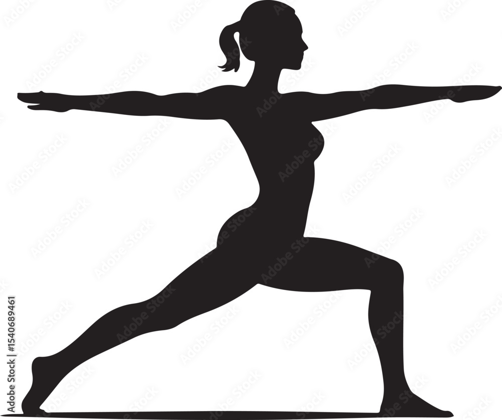 Fototapeta premium Woman doing yoga vector illustration