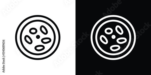 Thalassaemia icon design. simple stroke line vector icon set