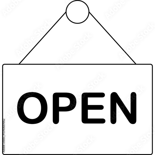 Open icon single icon vector illustration