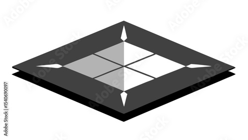 polished granite floor tile design in dark gray