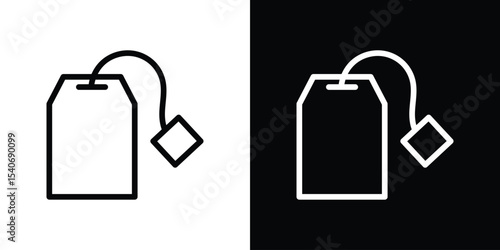 Tea bag icon design. simple stroke line vector icon set