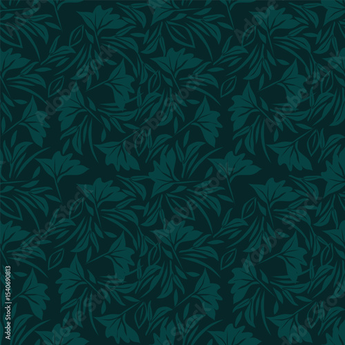 Wallpaper Mural seamless vector flower pattern on grey background
 Torontodigital.ca