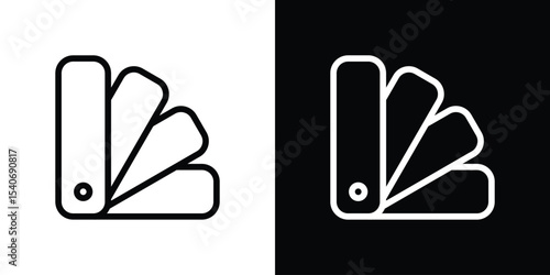 Swatchbook icon design. simple stroke line vector icon set