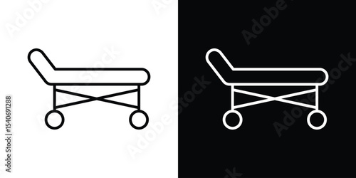 Stretcher icon design. simple stroke line vector icon set