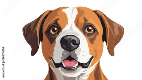 A close-up shot of a dog's face with a surprised expression
