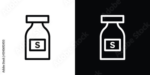 Solvent icon design. simple stroke line vector icon set