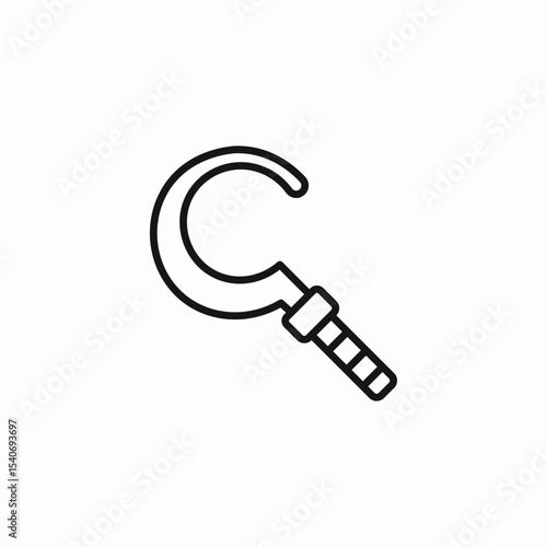 agricultural hand sickle icon sign vector