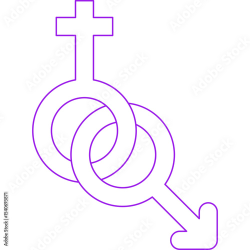 Gender symbol icon single icon vector illustration