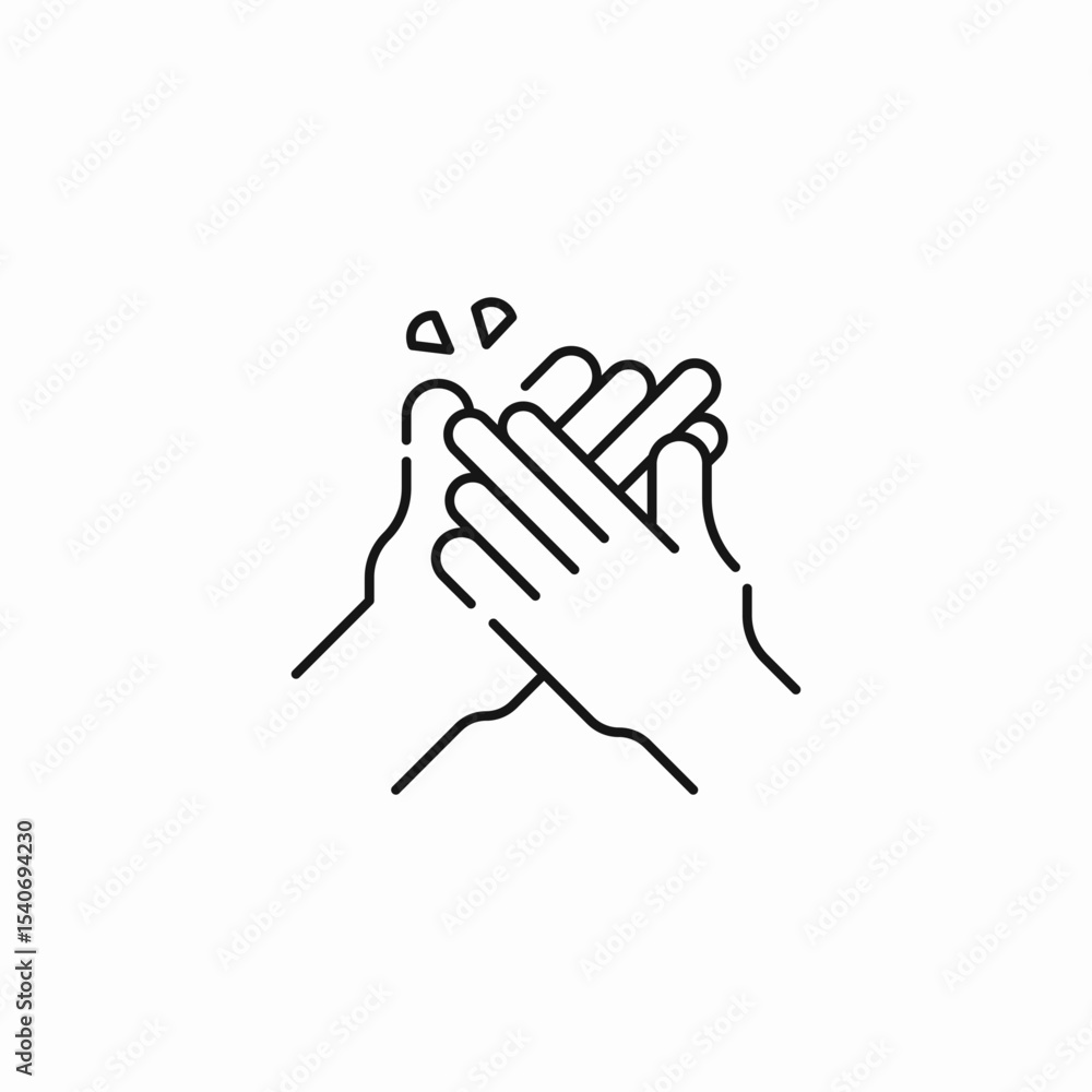 Obraz premium clapping hands applause icon sign vector