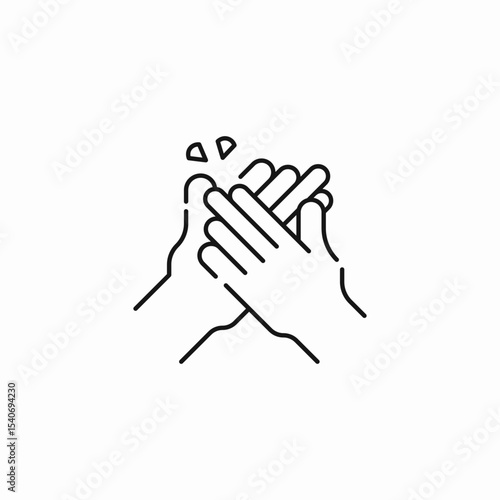 clapping hands applause icon sign vector