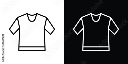 Shirt icon design. simple stroke line vector icon set