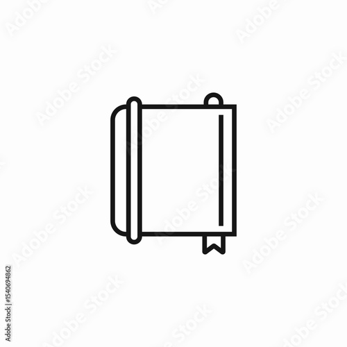 closed notebook bookmark icon sign vector