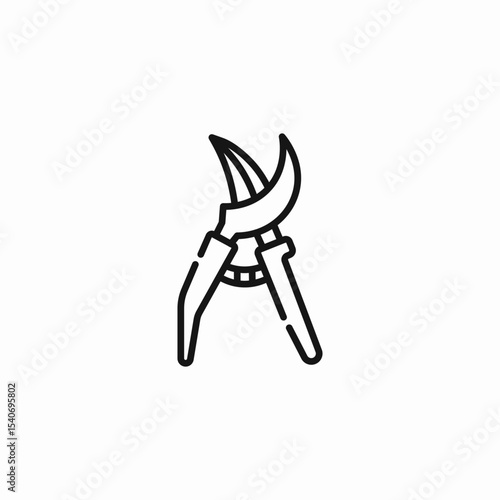 garden pruning shears icon sign vector