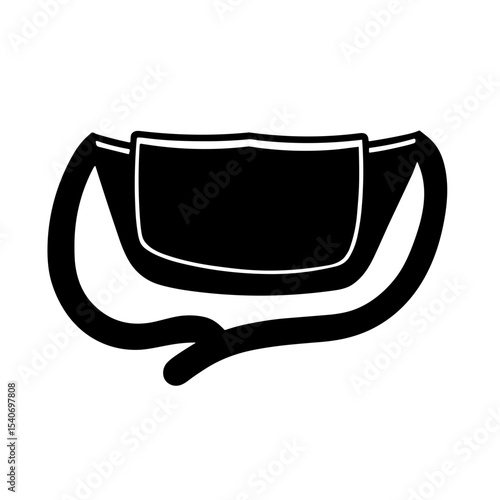 Crossbody messenger bag with front flap and curved strap for everyday use - casual fashion - accessory