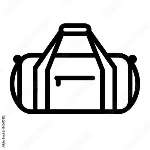 Large duffle bag with top zipper and side handles for gym or travel storage - sportswear - luggage